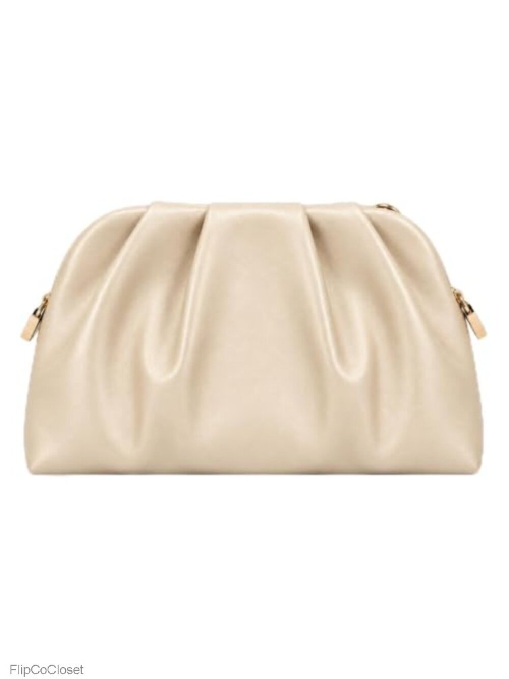 Pleated PU Vegan Leather Evening Clutch Wristlet Wedding Party Bag
